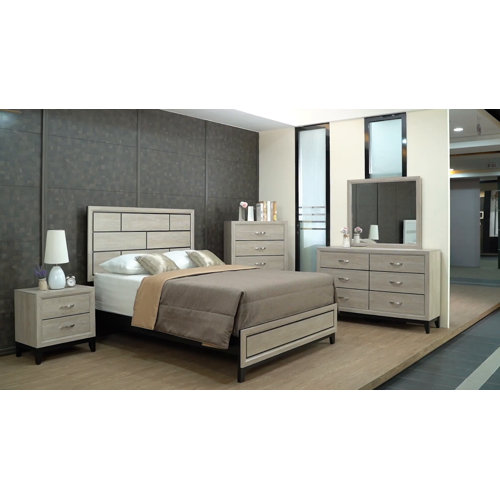 Red Barrel Studio® Panel Bedroom Set Special King 6 Piece Bed, Dresser